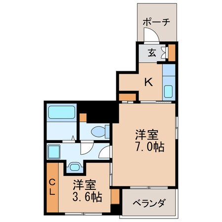 モデッサ芳野Nの物件間取画像